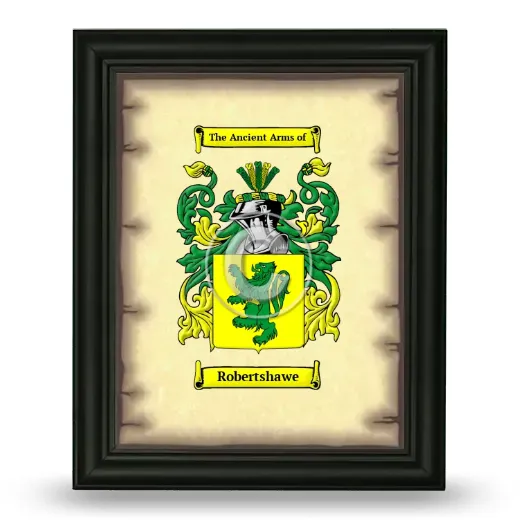 Robertshawe Coat of Arms Framed - Black