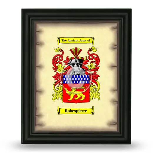 Robespierre Coat of Arms Framed - Black