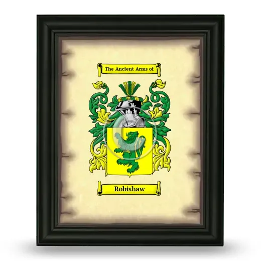 Robishaw Coat of Arms Framed - Black