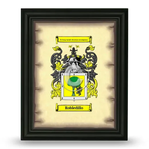 Robledillo Coat of Arms Framed - Black