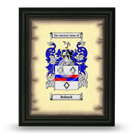 Robuck Coat of Arms Framed - Black