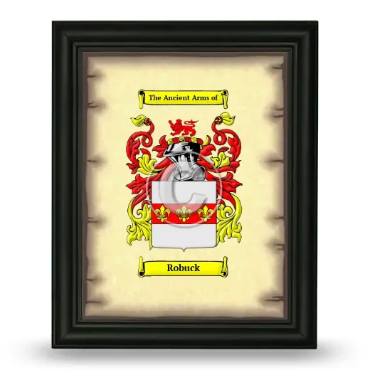 Robuck Coat of Arms Framed - Black