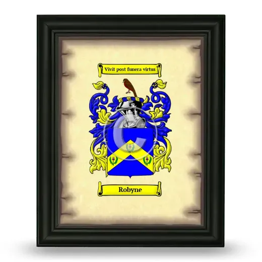 Robyne Coat of Arms Framed - Black