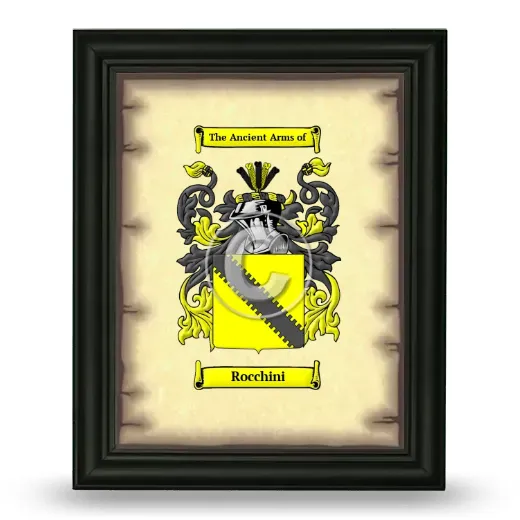 Rocchini Coat of Arms Framed - Black