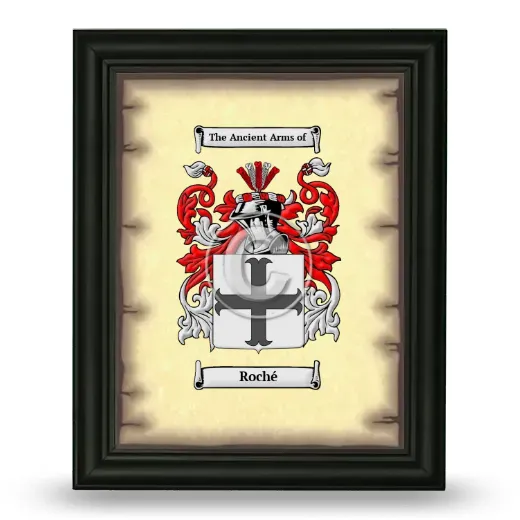 Roché Coat of Arms Framed - Black