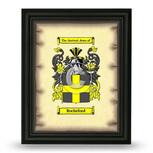 Rocheford Coat of Arms Framed - Black