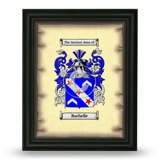Rochelle Coat of Arms Framed - Black
