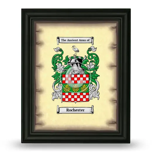 Rochester Coat of Arms Framed - Black