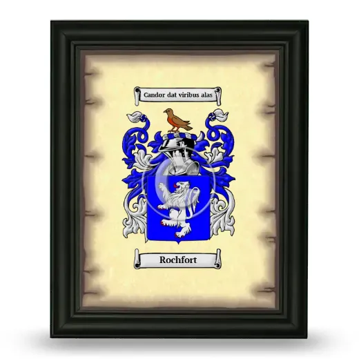 Rochfort Coat of Arms Framed - Black