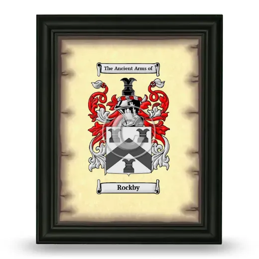 Rockby Coat of Arms Framed - Black