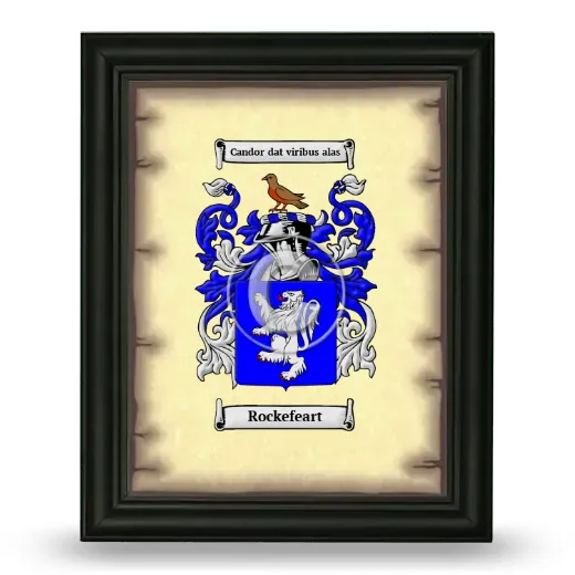 Rockefeart Coat of Arms Framed - Black