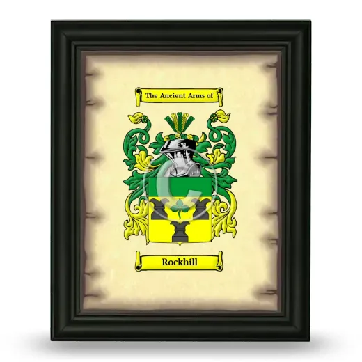 Rockhill Coat of Arms Framed - Black