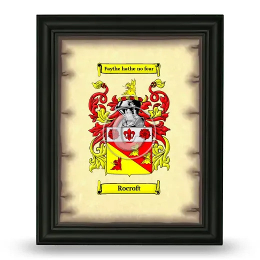 Rocroft Coat of Arms Framed - Black
