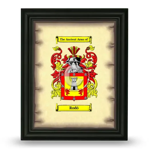 Rodó Coat of Arms Framed - Black