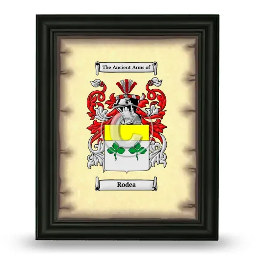 Rodea Coat of Arms Framed - Black