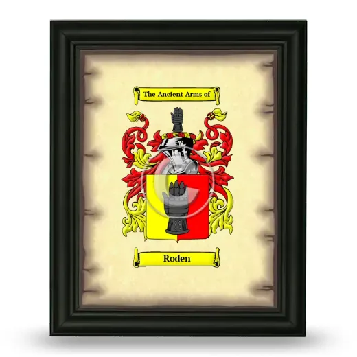 Roden Coat of Arms Framed - Black