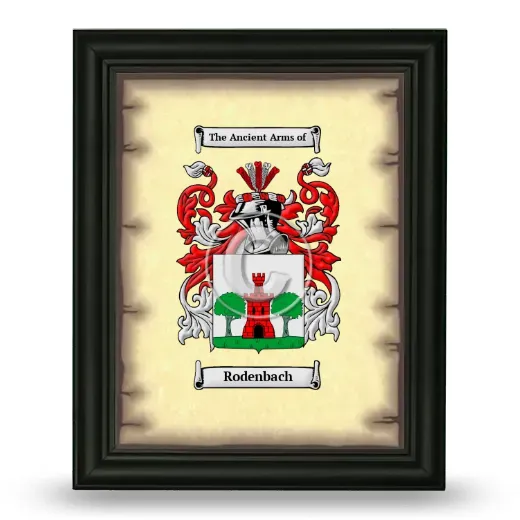 Rodenbach Coat of Arms Framed - Black