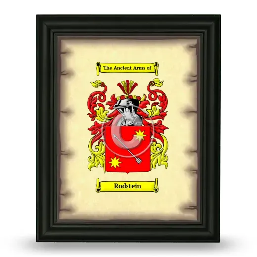 Rodstein Coat of Arms Framed - Black