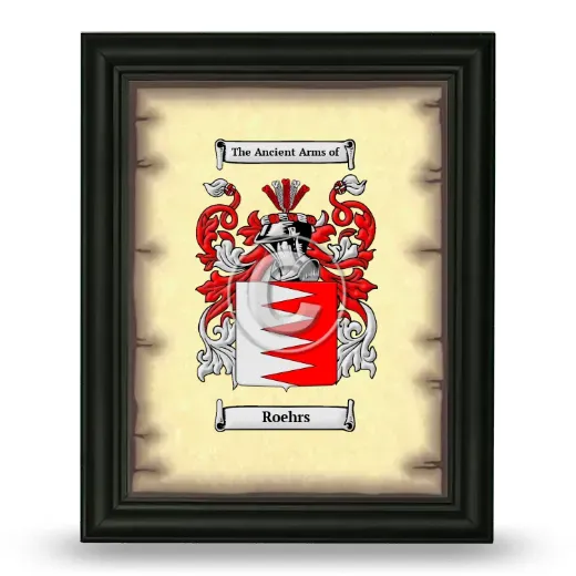 Roehrs Coat of Arms Framed - Black