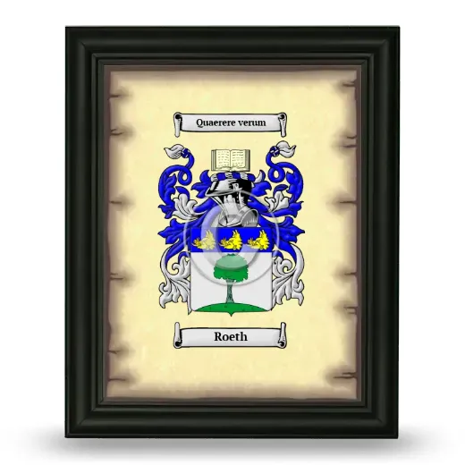 Roeth Coat of Arms Framed - Black