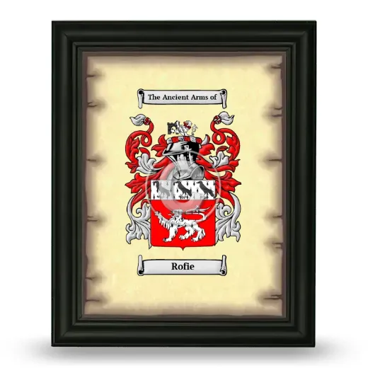 Rofie Coat of Arms Framed - Black