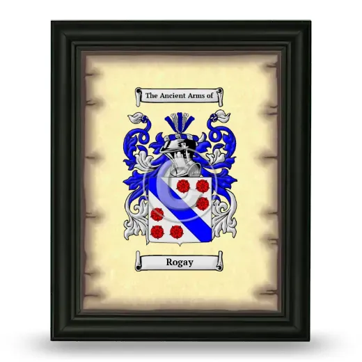 Rogay Coat of Arms Framed - Black