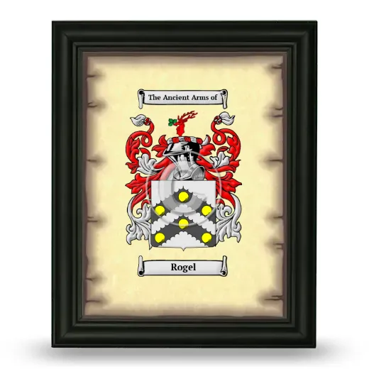 Rogel Coat of Arms Framed - Black
