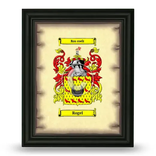 Rogel Coat of Arms Framed - Black
