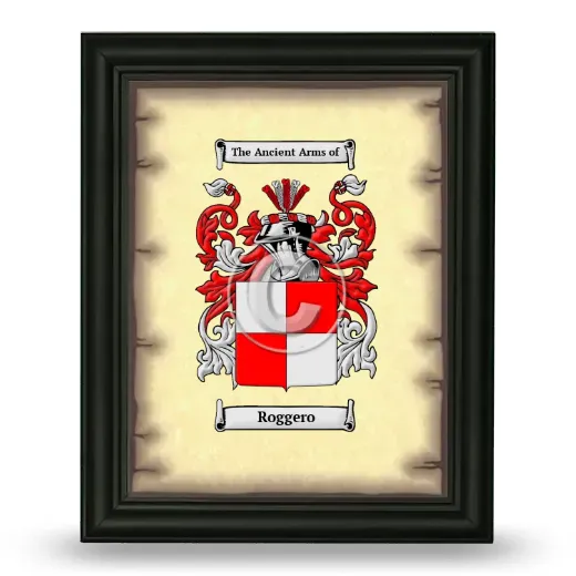 Roggero Coat of Arms Framed - Black