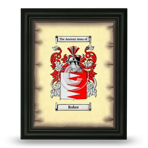 Rohre Coat of Arms Framed - Black