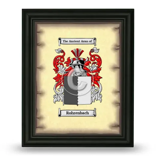 Rohrenbach Coat of Arms Framed - Black
