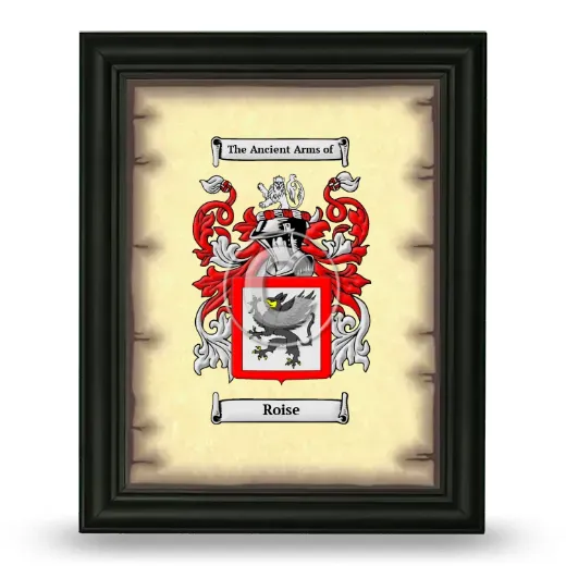 Roise Coat of Arms Framed - Black