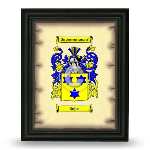 Rojos Coat of Arms Framed - Black
