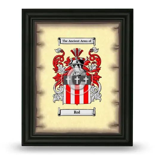 Rol Coat of Arms Framed - Black
