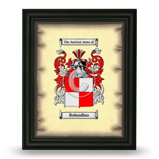 Rolandino Coat of Arms Framed - Black