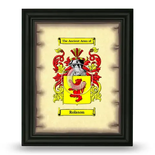 Rolason Coat of Arms Framed - Black
