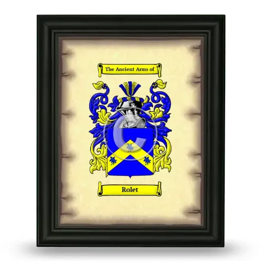 Rolet Coat of Arms Framed - Black