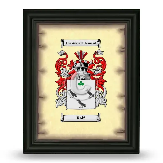 Rolf Coat of Arms Framed - Black