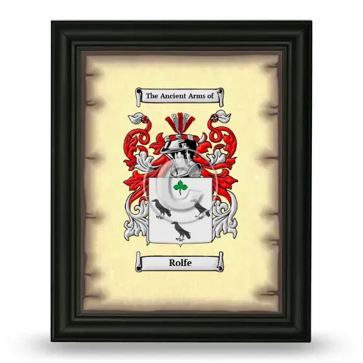 Rolfe Coat of Arms Framed - Black