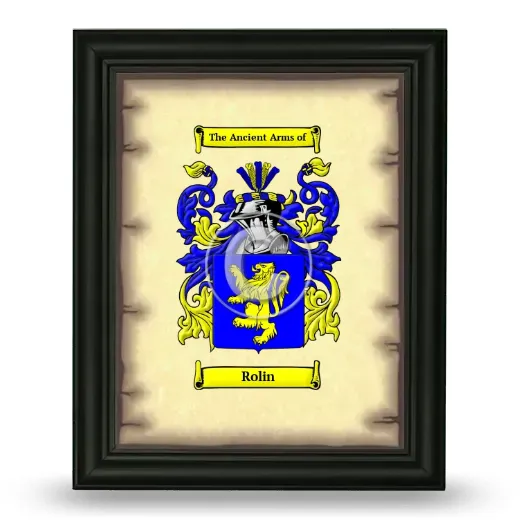 Rolin Coat of Arms Framed - Black