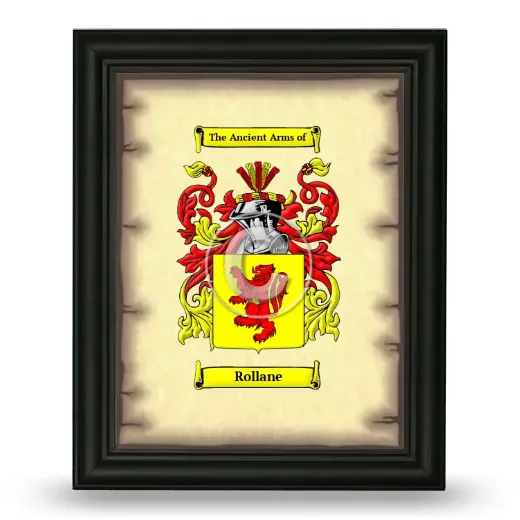 Rollane Coat of Arms Framed - Black