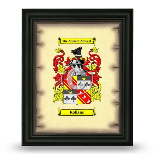 Rollans Coat of Arms Framed - Black