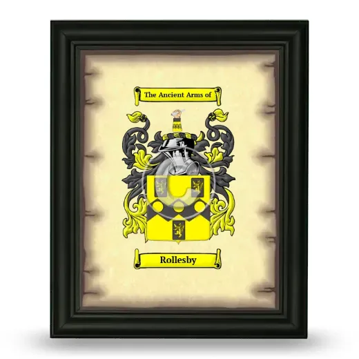Rollesby Coat of Arms Framed - Black
