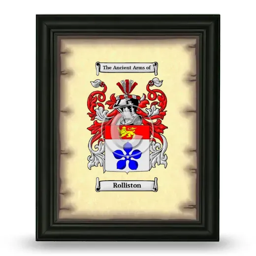 Rolliston Coat of Arms Framed - Black