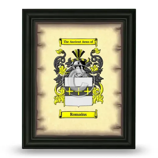 Romains Coat of Arms Framed - Black