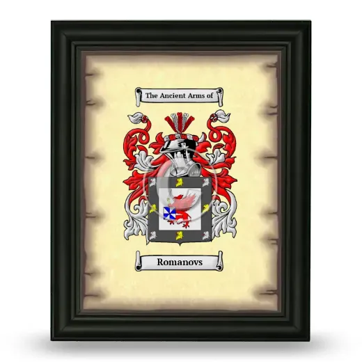 Romanovs Coat of Arms Framed - Black