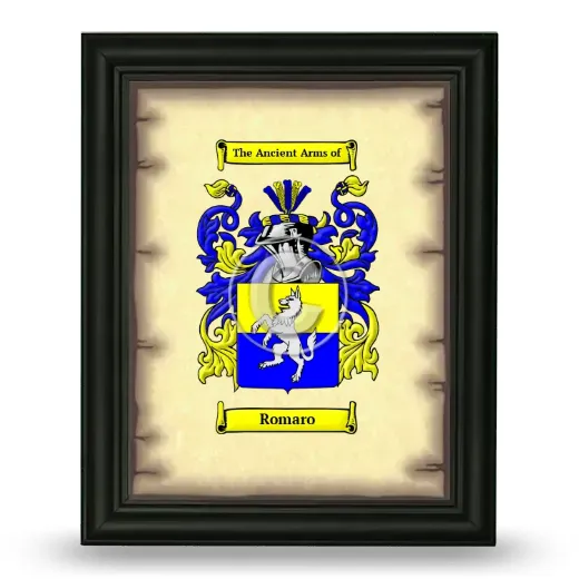 Romaro Coat of Arms Framed - Black