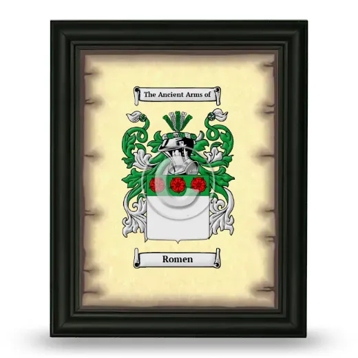 Romen Coat of Arms Framed - Black