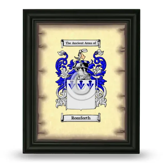 Romforth Coat of Arms Framed - Black