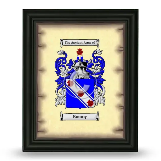 Romny Coat of Arms Framed - Black